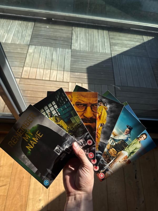 Breaking Bad DVDs spotted by London waterway on sunny afternoon