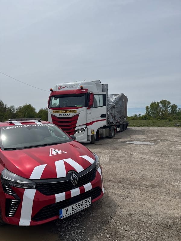 Exceptional convoy vehicles spotted in Elhovo, Bulgaria