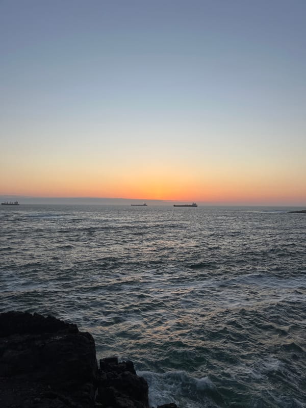 Sunset dining scene captured along Arica, Chile coastline