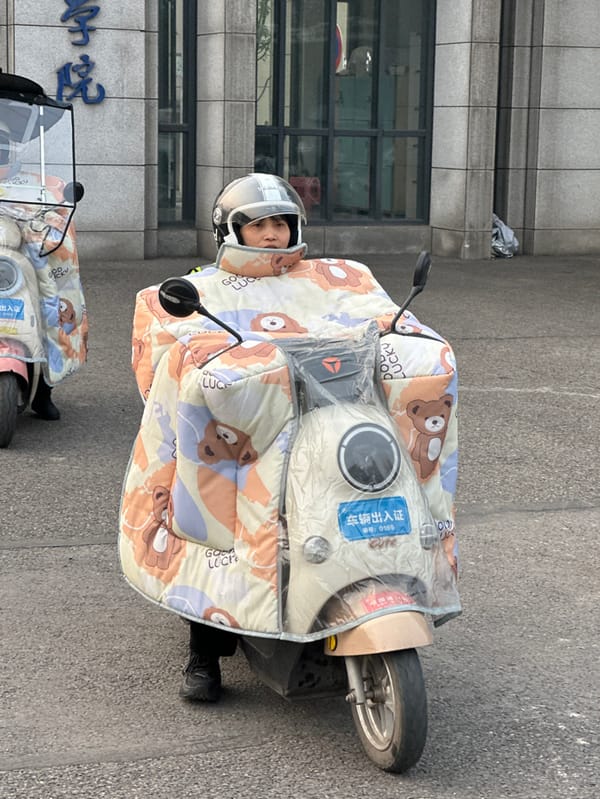 Routine street activity observed in Jiangjin, China Tuesday morning