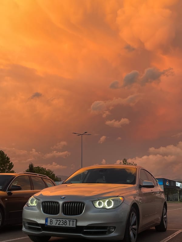 Dramatic sunset and rainbow observed over Kazanlak, Bulgaria