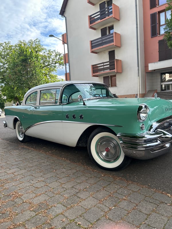 Vintage Florida Buick spotted on Strasbourg cobblestone street