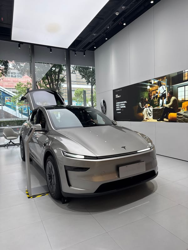 Tesla Model Y showcased in Tianhe District showroom