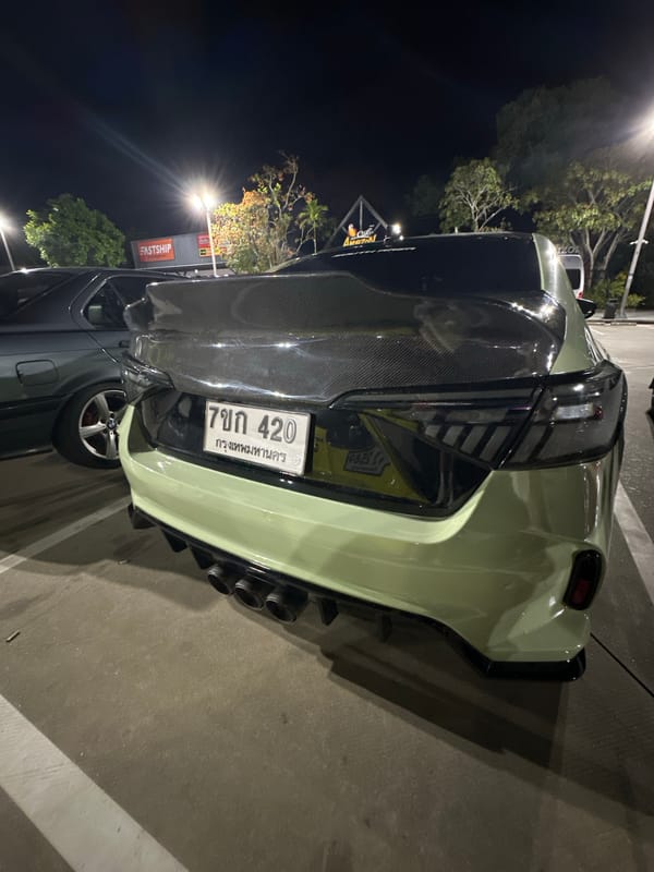 Modded car meet at a Kathu gas station, Phuket