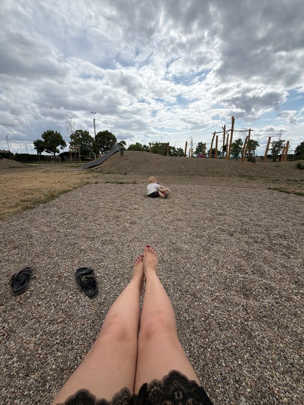 Relaxing at a playground in Lettweiler, Germany