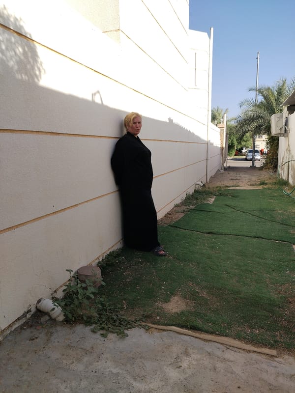 Woman enjoys ice cream in Al Mas'oudi, UAE