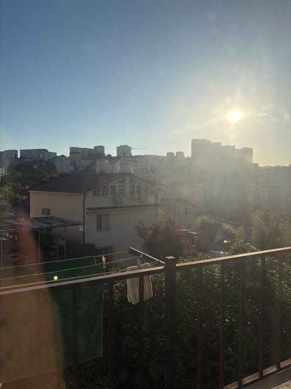 Early morning domestic life documented in Sochi apartment