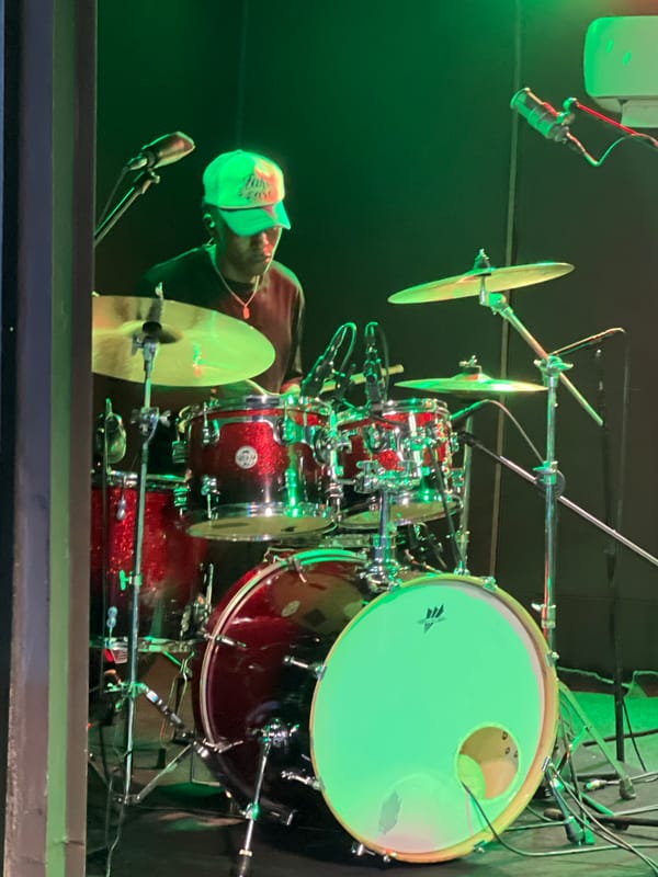 Live band session in a Jos, Nigeria music venue