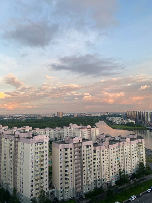 Saint Petersburg at sunset: skylines, parks, and church domes