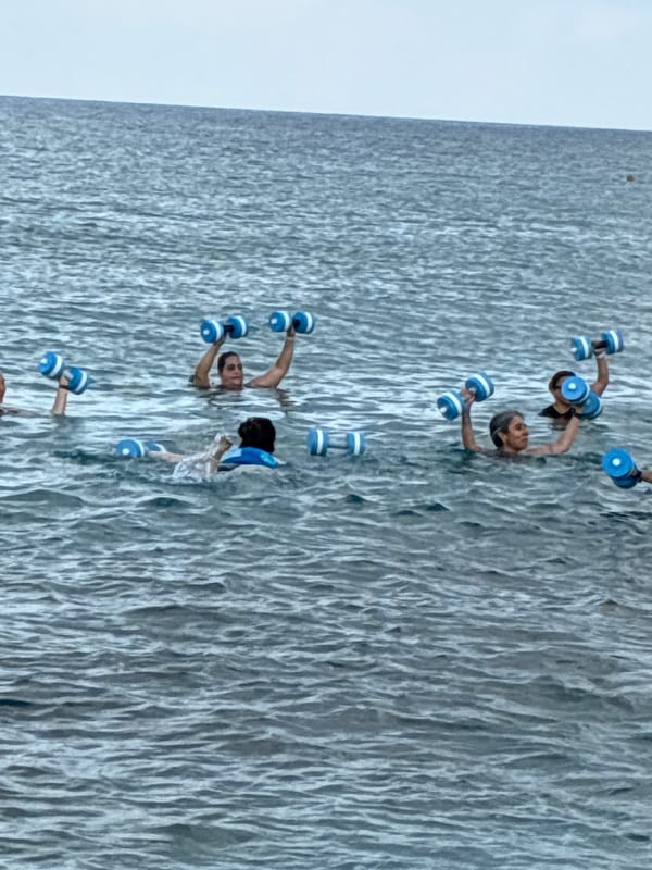 Morning beach activity along Alanya's Mediterranean shore