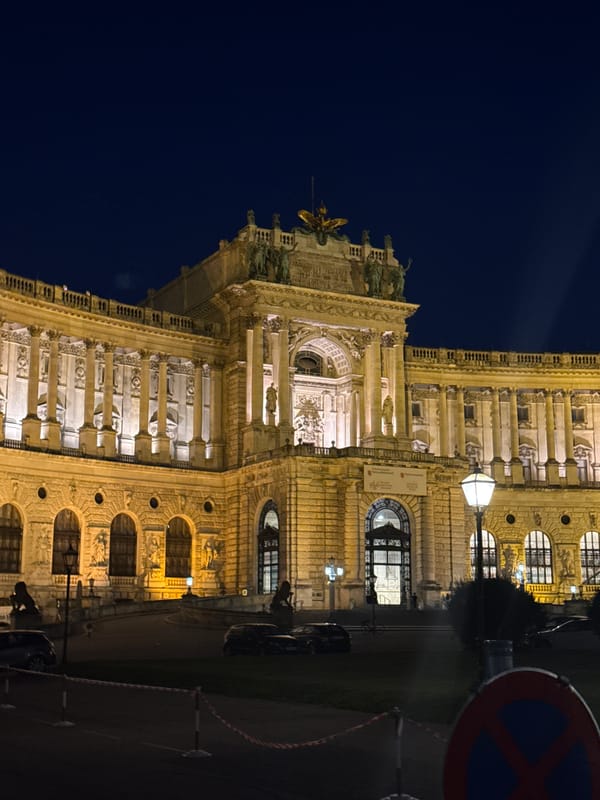 Vienna's illuminated landmarks at night, June 2026