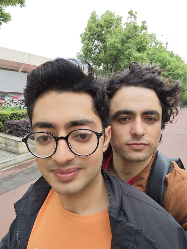 Selfie and SUV crosswalk positioning in Chongqing High-tech Zone