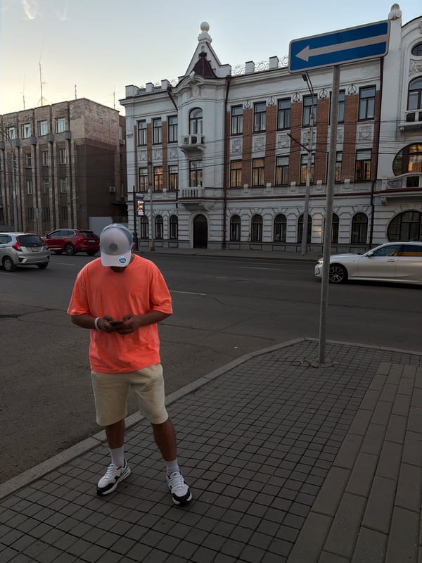 Everyday street life documented in Krasnoyarsk during midday hours