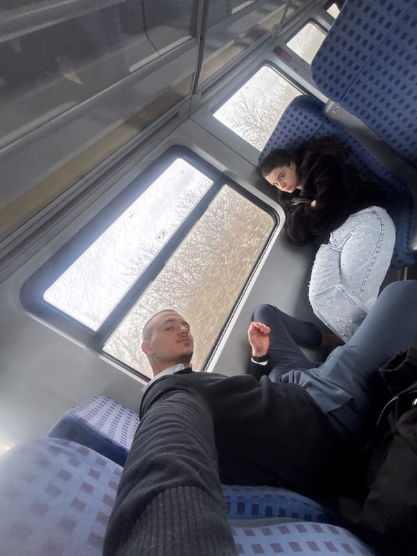 Train passengers observed during journey in Novi han, Bulgaria