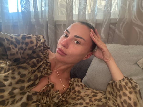 Woman photographed in animal print outfits in Burgas home