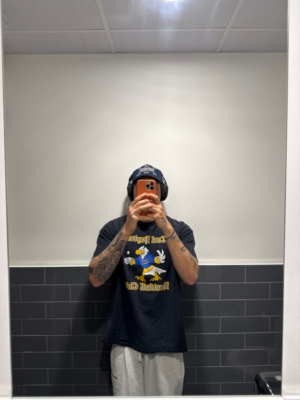 Mirror selfie captured in Letchworth home