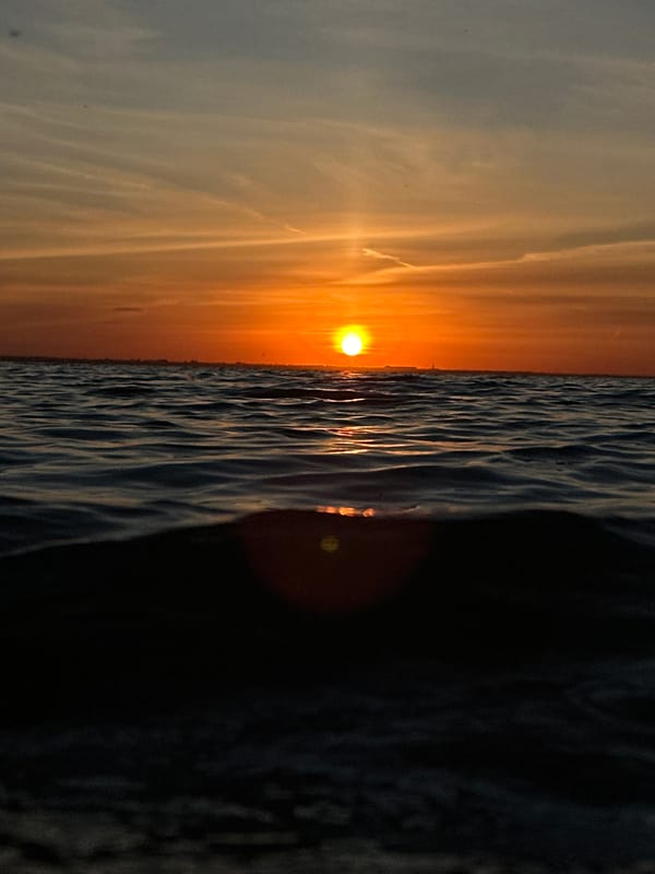 Sunset captured over Kokshetau waterfront, Kazakhstan