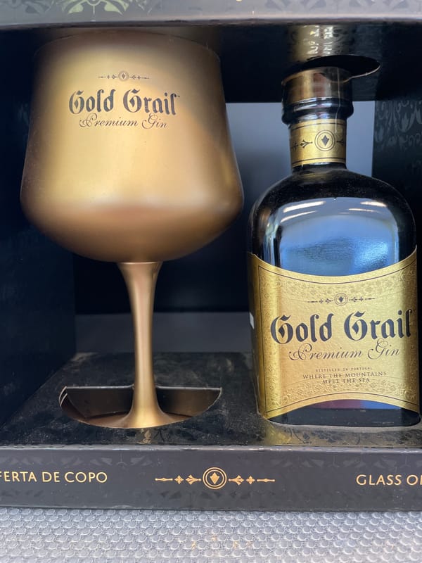 Premium liquor display includes gin gift set, tequila cream bottles