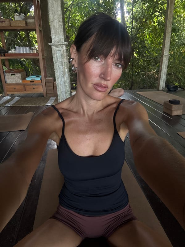 Early morning yoga session held in Mengwi pavilion