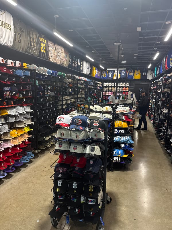 Inside a National City mall's sports apparel store