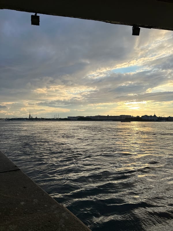 Sunset river views and a relaxed evening indoors in Russia