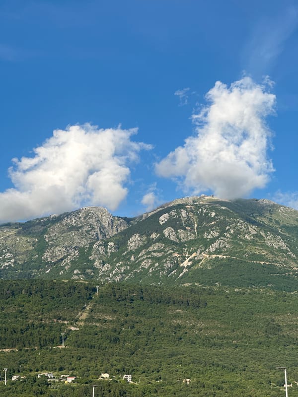 Police activity documented at mountain road junction in Montenegro