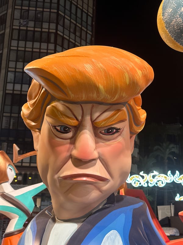 Satirical political effigies dominate Alicante's Hogueras festival street display