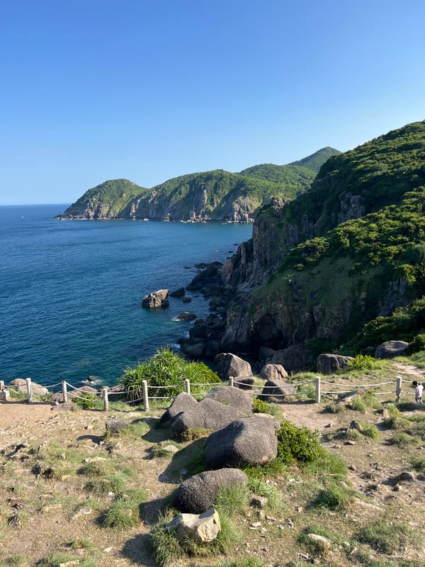 Morning exploration of Cape Varella's lighthouse and rugged coastline
