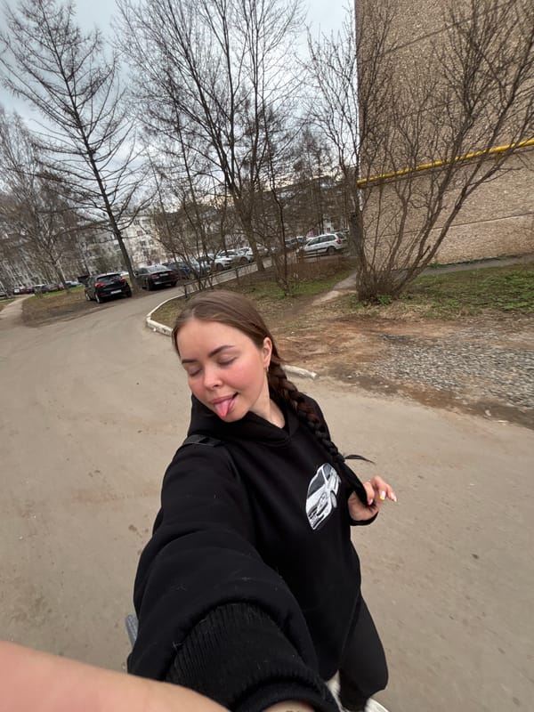 Woman photographed in casual moments around Izhevsk parks
