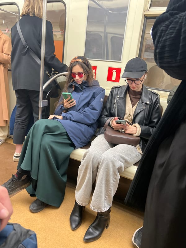 Daily life scenes captured across Saint Petersburg subway, streets