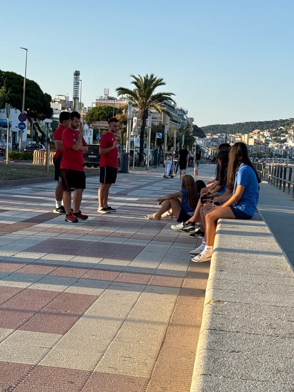 Summer afternoon on the Blanes beachfront, Costa Brava