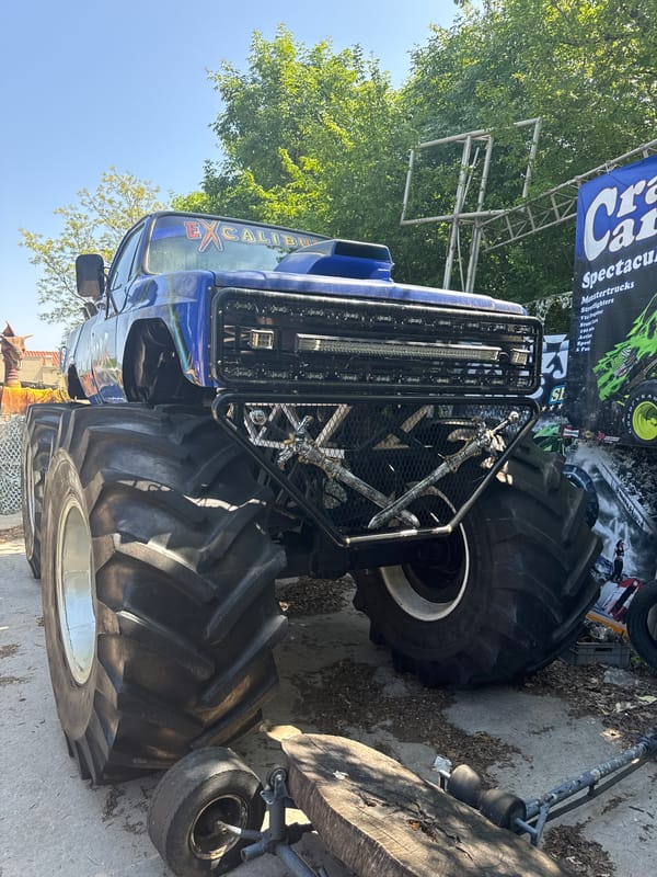 Custom vehicles displayed at Crazy Cars Movie Park Croatia