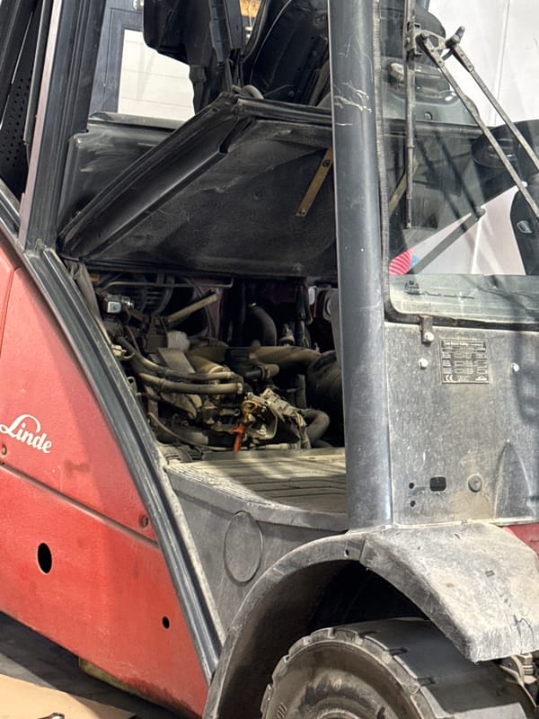 Forklift undergoes maintenance in Shumen, Bulgaria