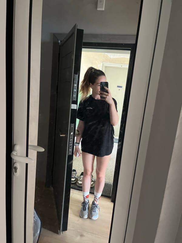 Mirror selfie and skincare product shot in Pazardzhik