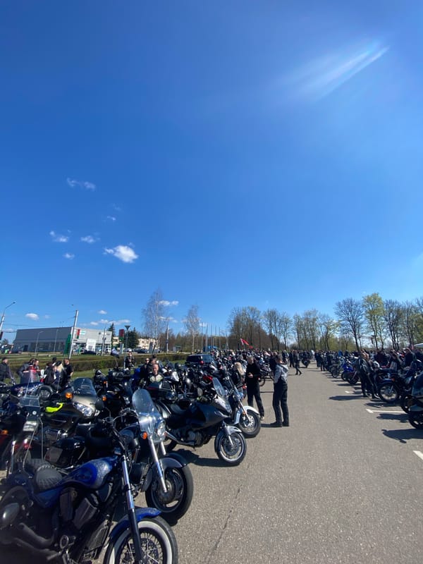 Motorcycle rally draws crowds to Hrodna, Belarus