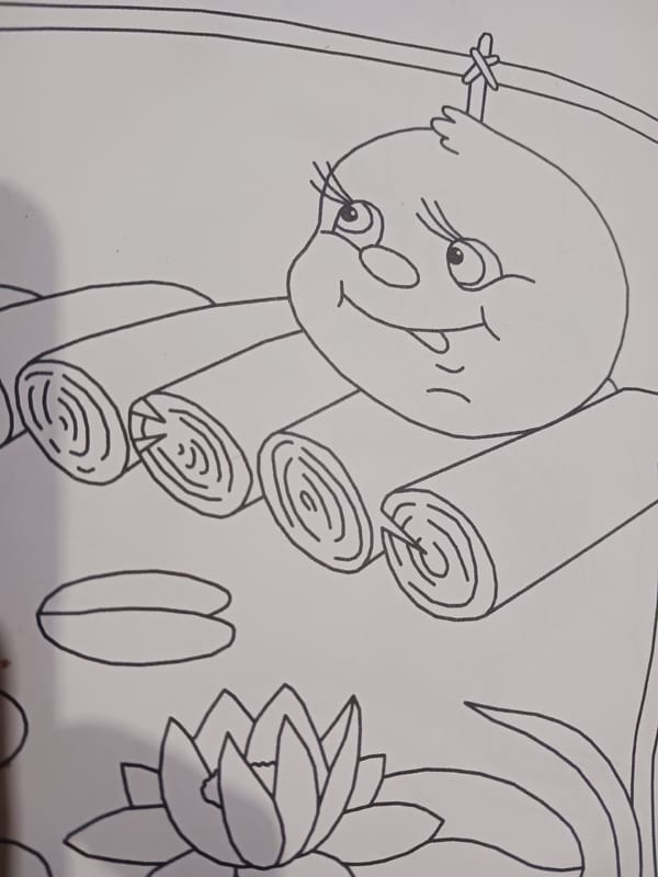 Cartoon animals and illustrated characters across coloring pages and animation art