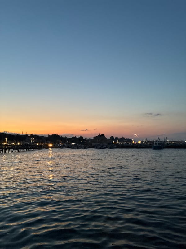 Sunset evening along the Laganas waterfront, Zakynthos