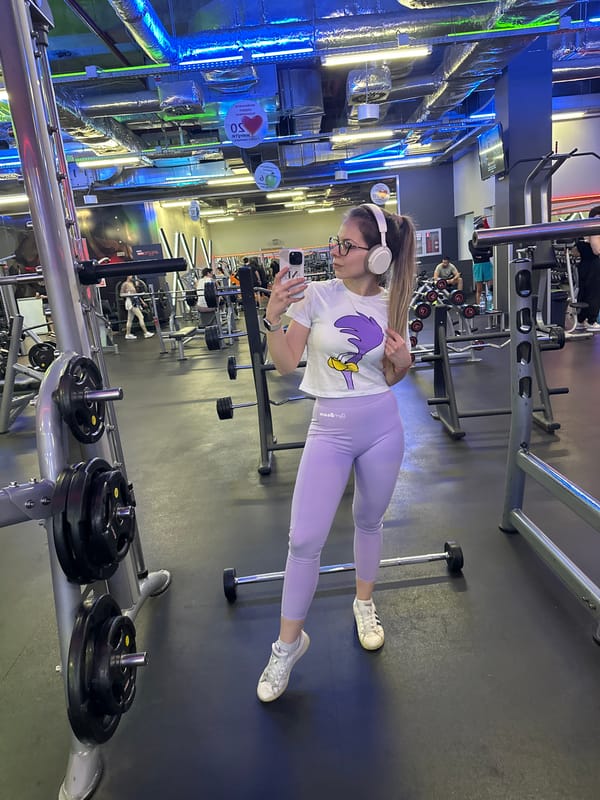 Woman exercises at gym in Stara Zagora, Bulgaria