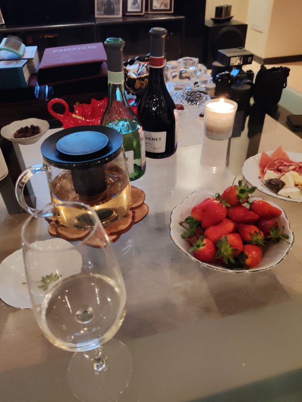 Quiet afternoon with dog and drinks in Saint Petersburg