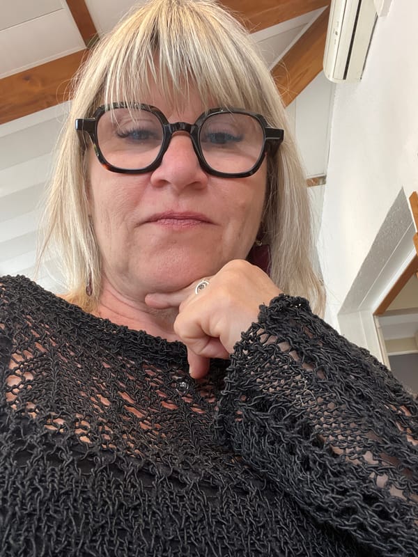 Woman photographed in indoor setting in Grimaud, France