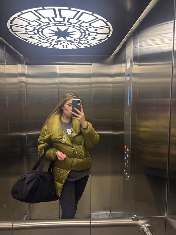 Woman documents evening gym session in Kharkiv