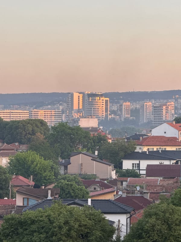 Dawn cityscape views captured across Varna, Bulgaria residential districts