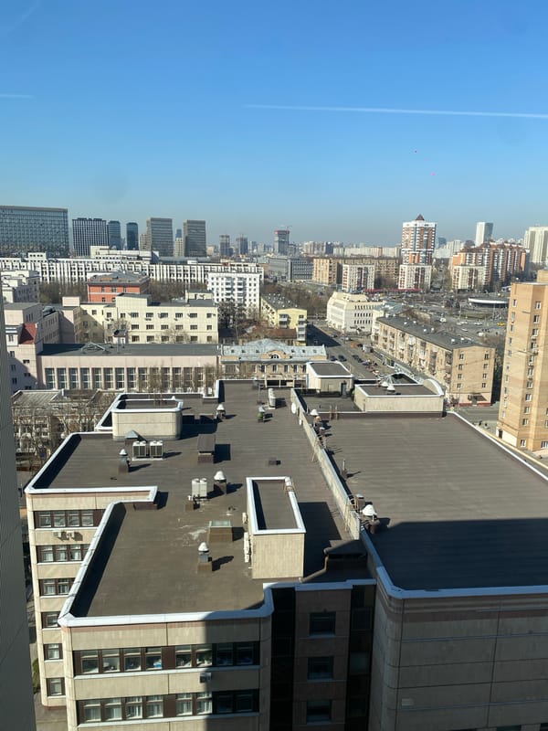 Moscow cityscape captured from multiple elevated viewpoints