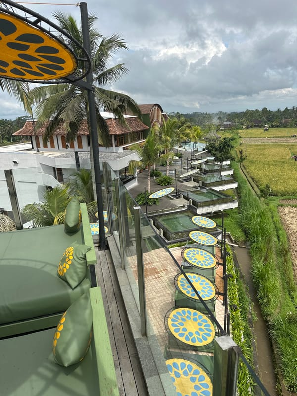 Dawn resort scenes documented in Payangan, Indonesia