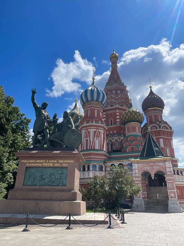 Red Square landmarks and Moscow skyline on a clear morning
