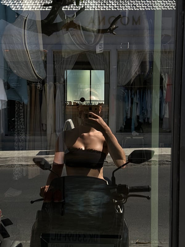 Morning memories of blonde woman across Bali locations documented