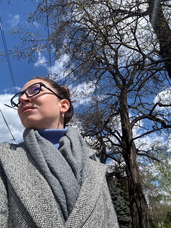 Person spotted looking at bare tree in Kryvyi Rih