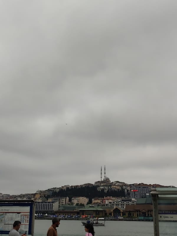 Overcast afternoon scenes captured across Eyüpsultan district transit stops