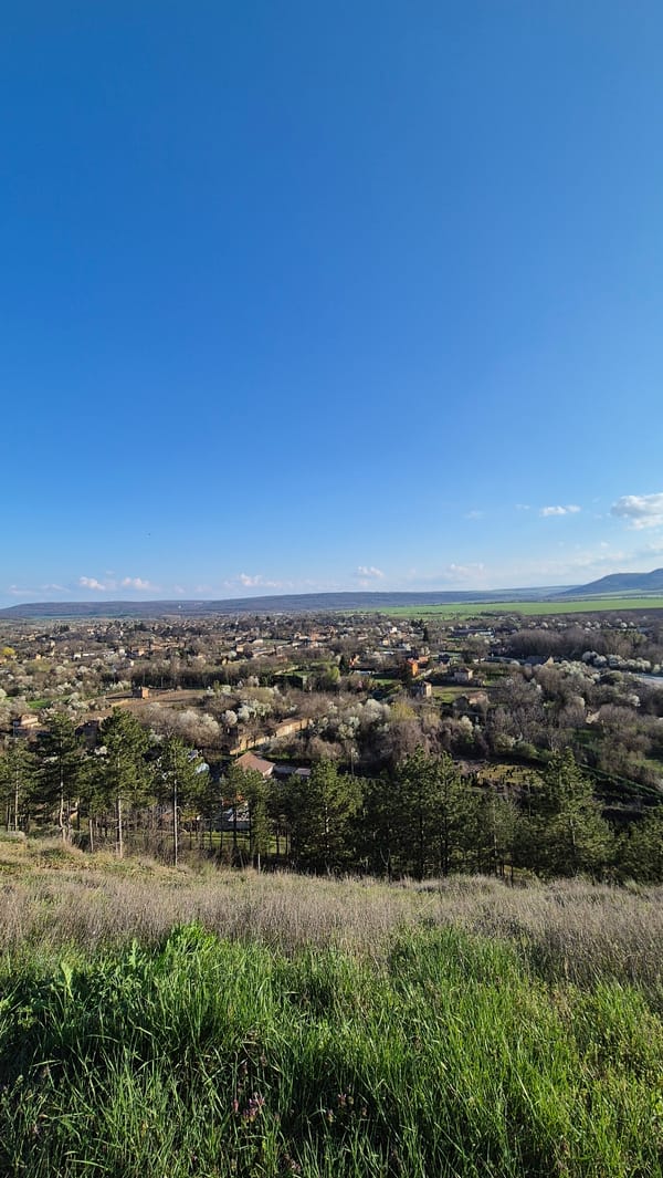 Clear day landscape view documented in Mihaltsi, Bulgaria