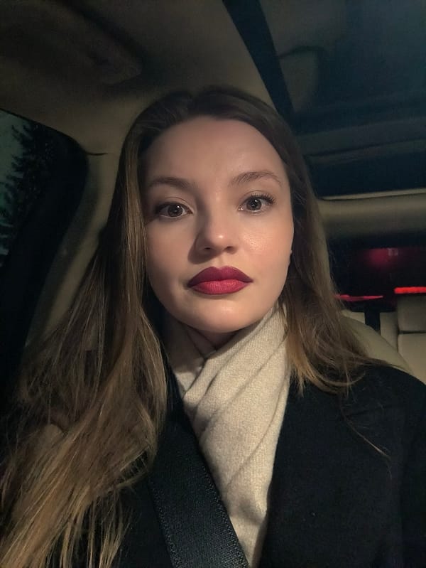 Woman Takes Nighttime Car Selfie in Vinnytsia